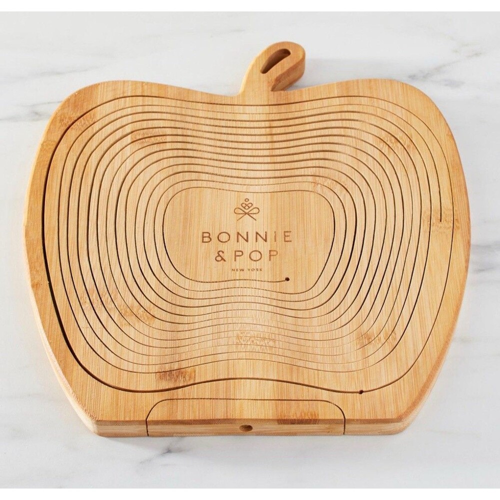 Bonnie & Pop New York Expandable Wooden Apple Shape Basket/Trivet